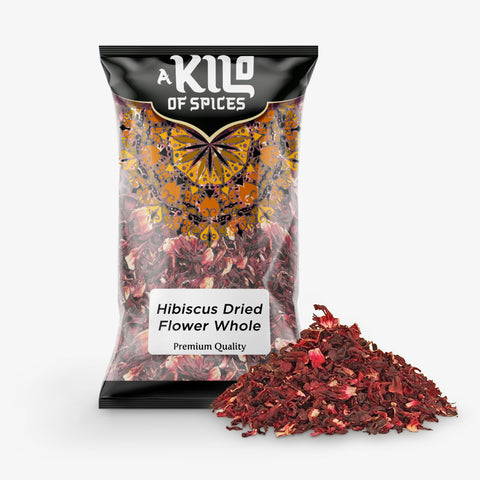 Hibiscus Dried Flower Whole - A Kilo of Spices