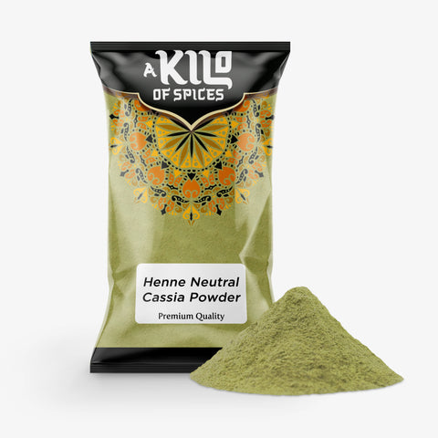 Henna Neutral Cassia Powder - A Kilo of Spices