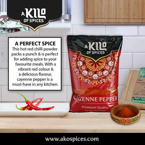 Cayenne Pepper Ground Powder - A Kilo of Spices