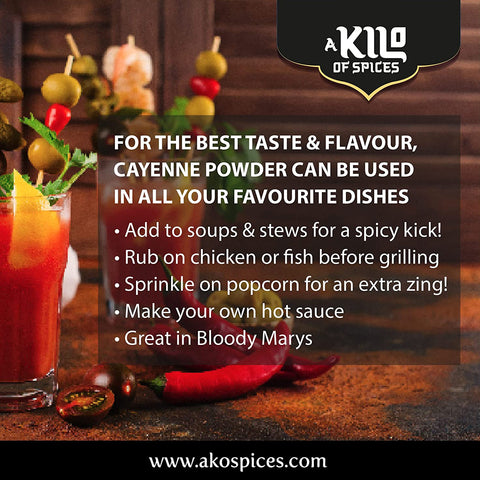 Cayenne Pepper Ground Powder - A Kilo of Spices